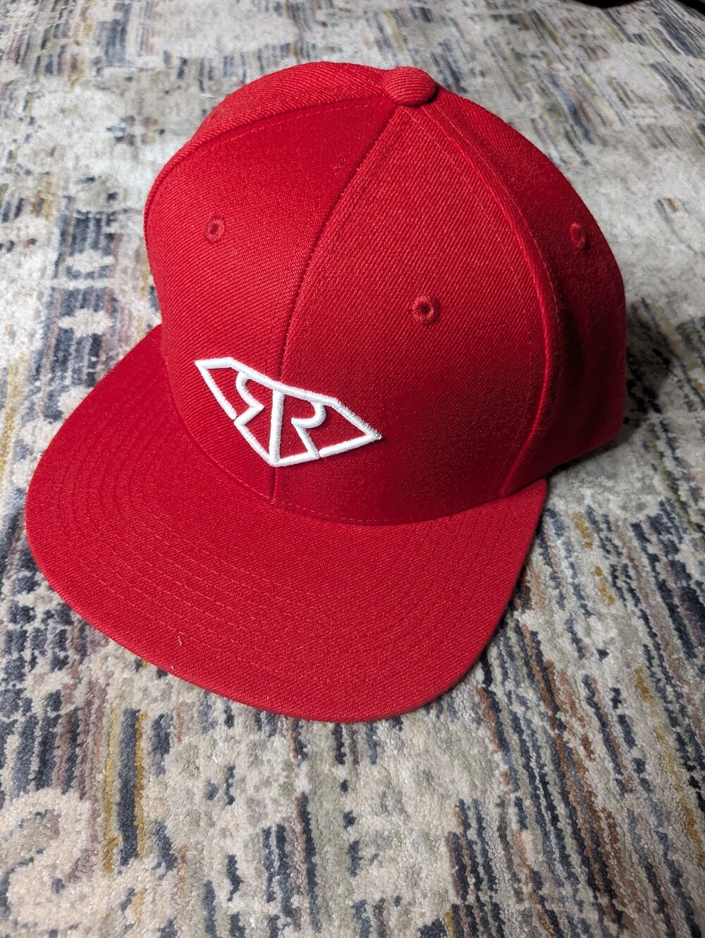 Rich & Rotten Classic Red Signature Flat Brim Snapback Hat NWOT